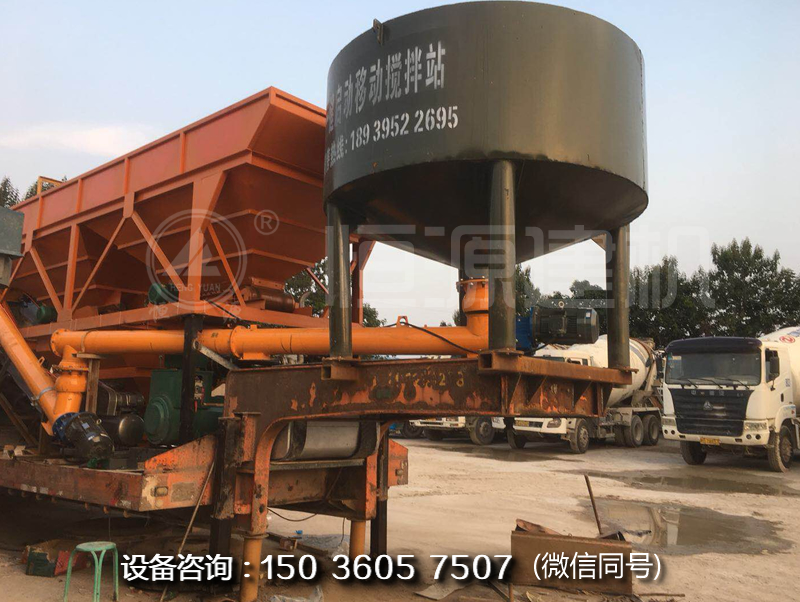 陜西西安網(wǎng)紅車載式移動(dòng)式攪拌站生產(chǎn)現(xiàn)場(chǎng)