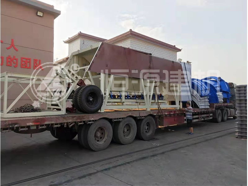 恒源建機 YHZS75型移動攪拌站發(fā)往西藏